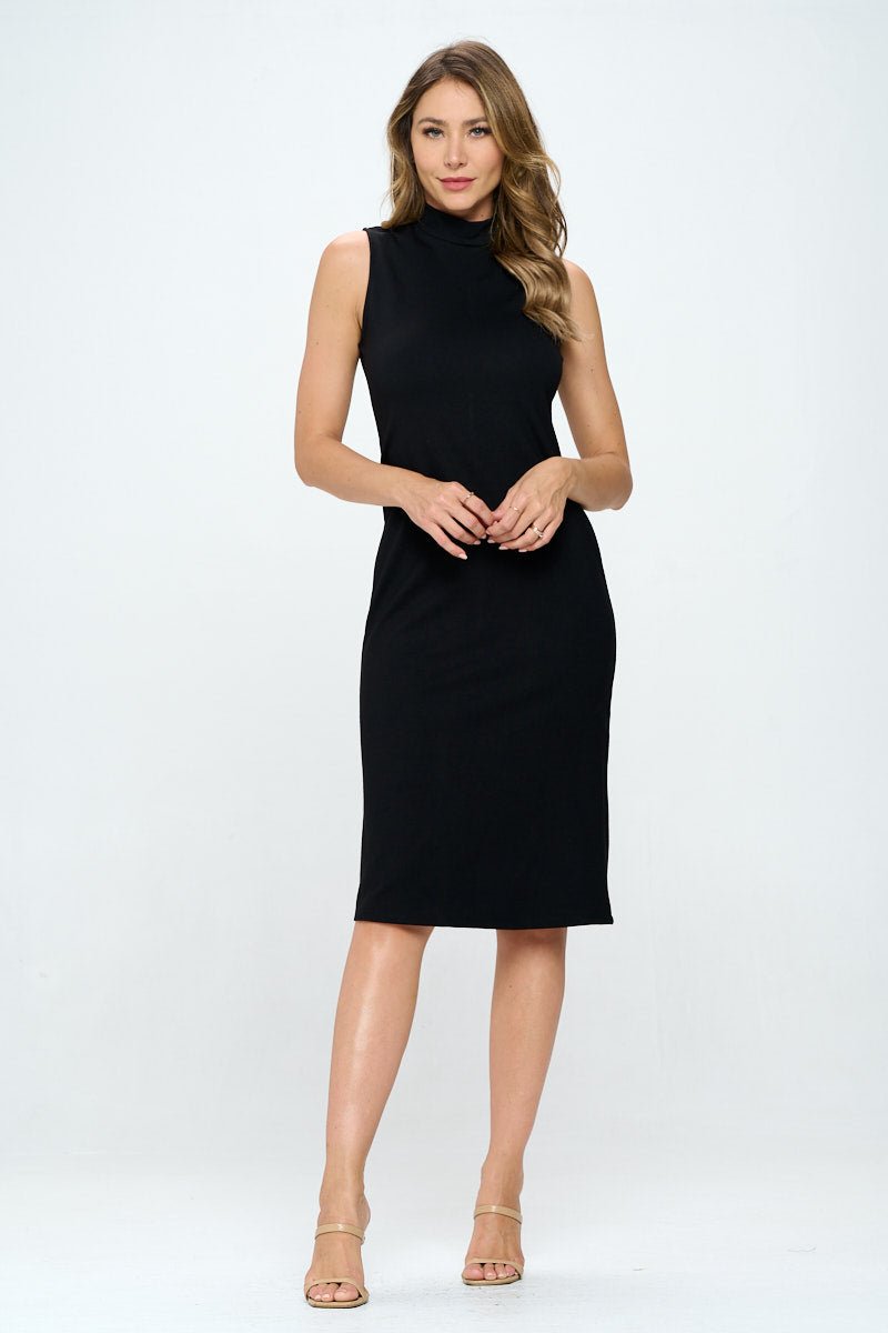 Image of West K Brianna Sleeveless Ribbed Dress Black