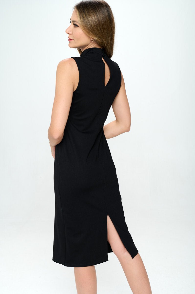 Image of West K Brianna Sleeveless Ribbed Dress Black