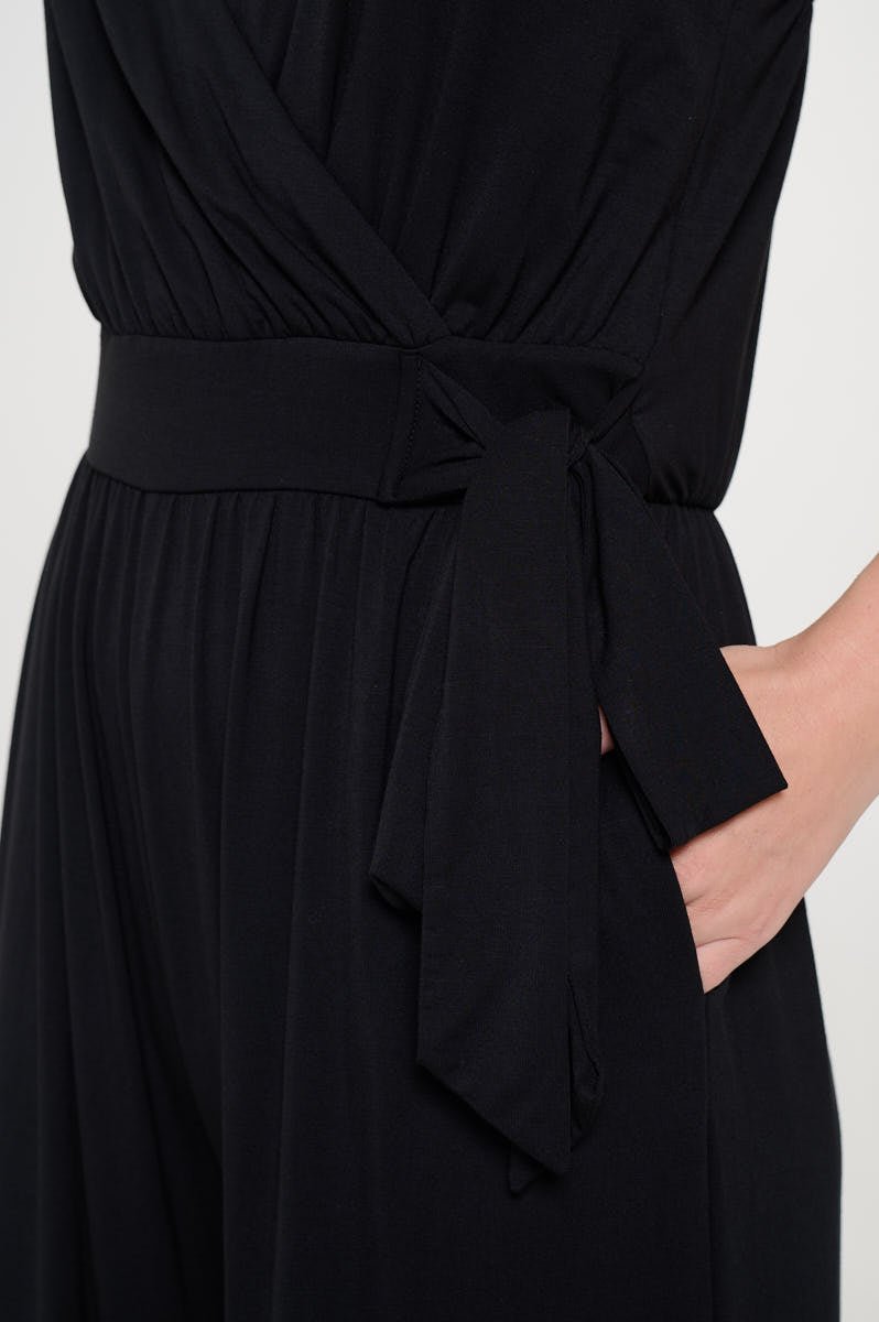 Image of West K Bridget Side Tie Strappy Jumpsuit w/ Pockets Black