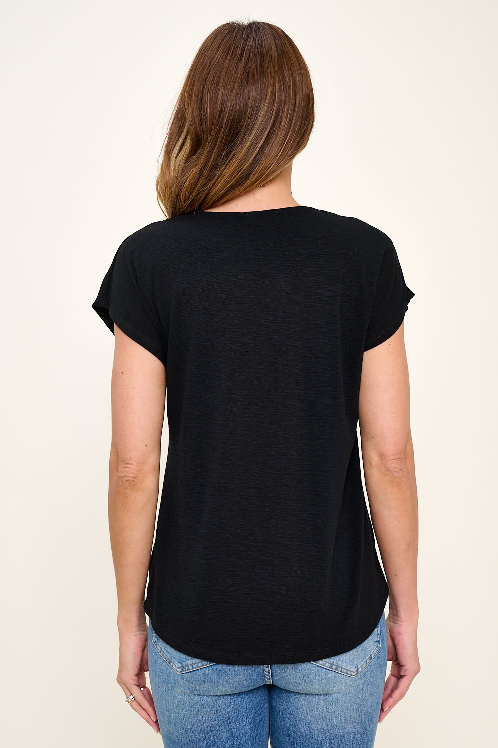 Image of West K Brooke Dolman Short Sleeve Top Black