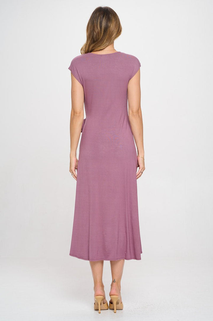 Image of West K Cameron Side Tie Midi Dress Mauve