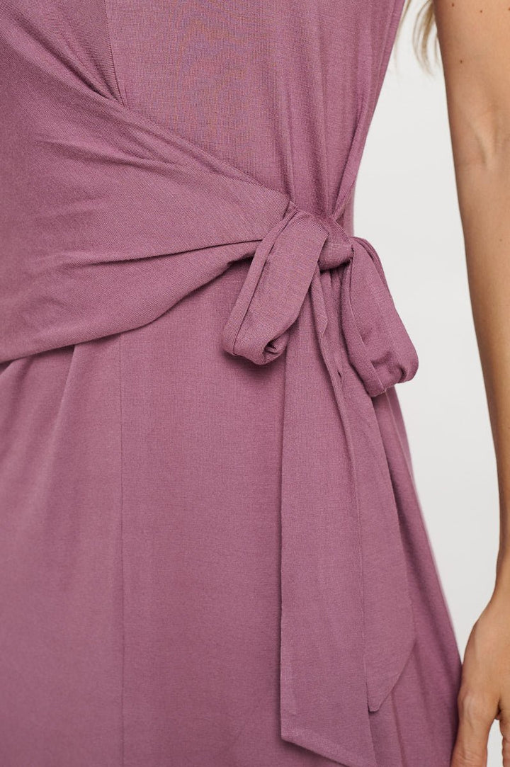 Image of West K Cameron Side Tie Midi Dress Mauve