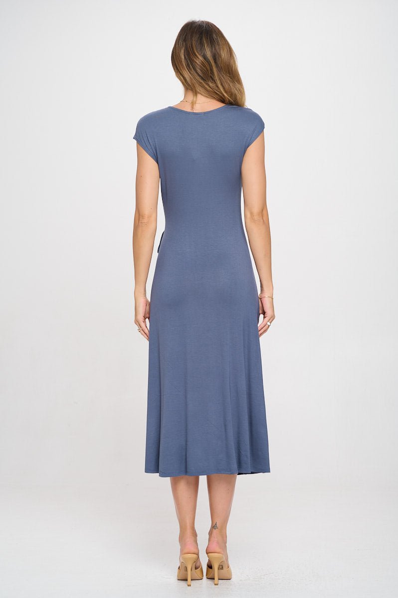 Image of West K Cameron Side Tie Midi Dress Slate