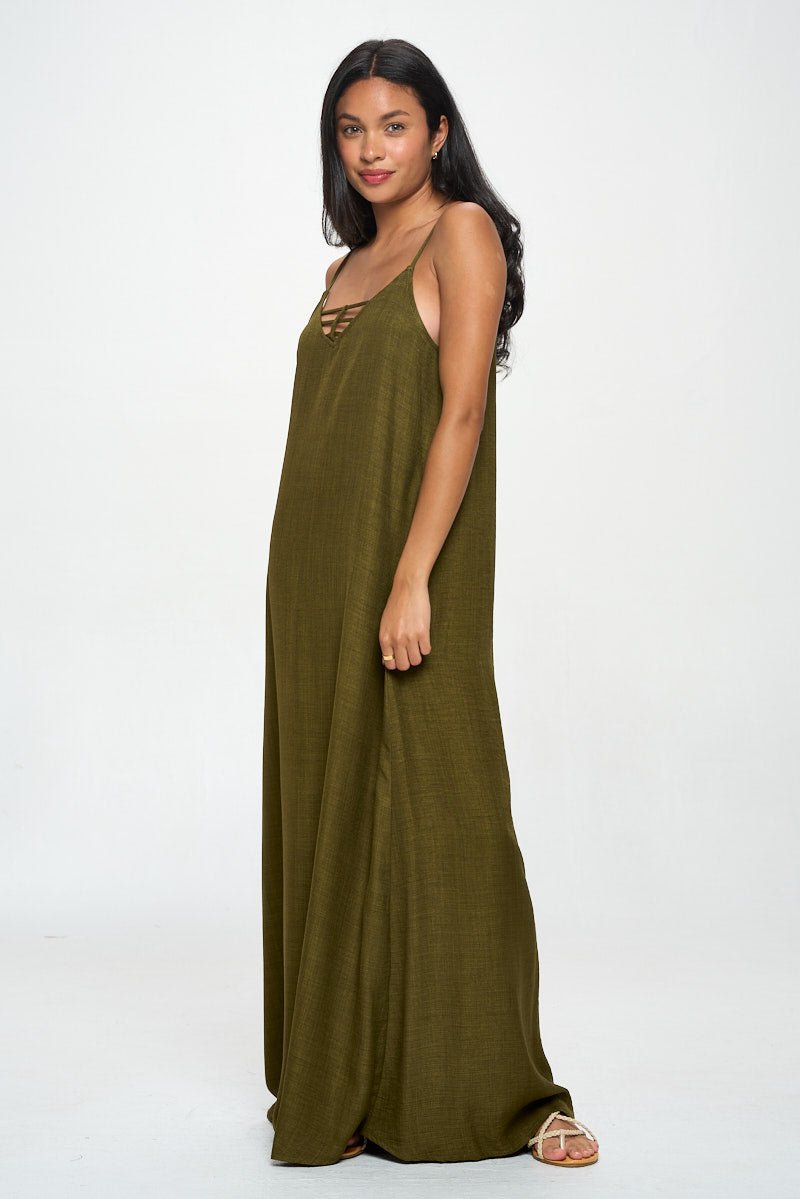 Image of West K Carla Maxi Dress Olive Green