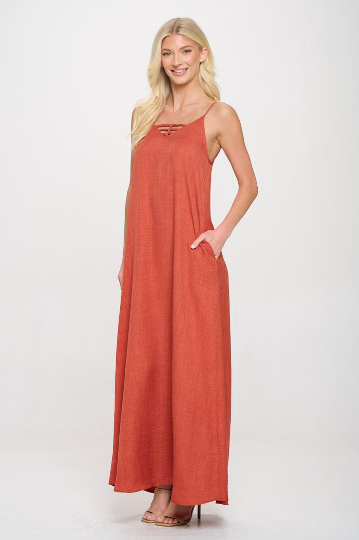 Image of West K Carla Maxi Dress Rust