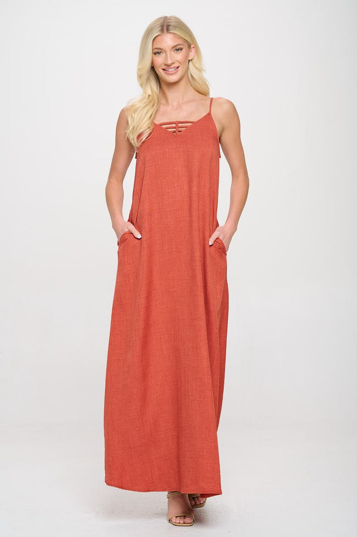 Image of West K Carla Maxi Dress Rust