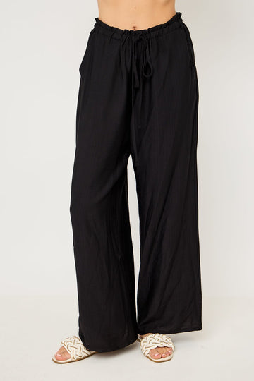 Image of West K Celina Drawstring Wide - Leg Pants Black