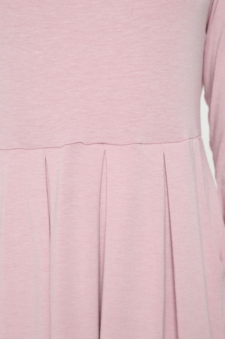 Image of West K Charlee Long Sleeve A - line Knit Dress with Pockets Pale Mauve