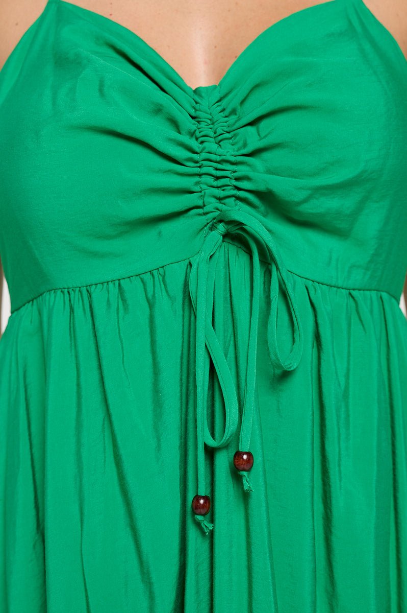 Image of West K Claire Spaghetti Strap Midi Dress Kelly Green