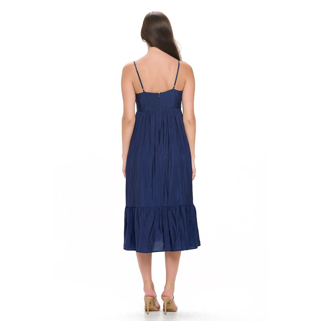 Image of West K Claire Spaghetti Strap Midi Dress Navy