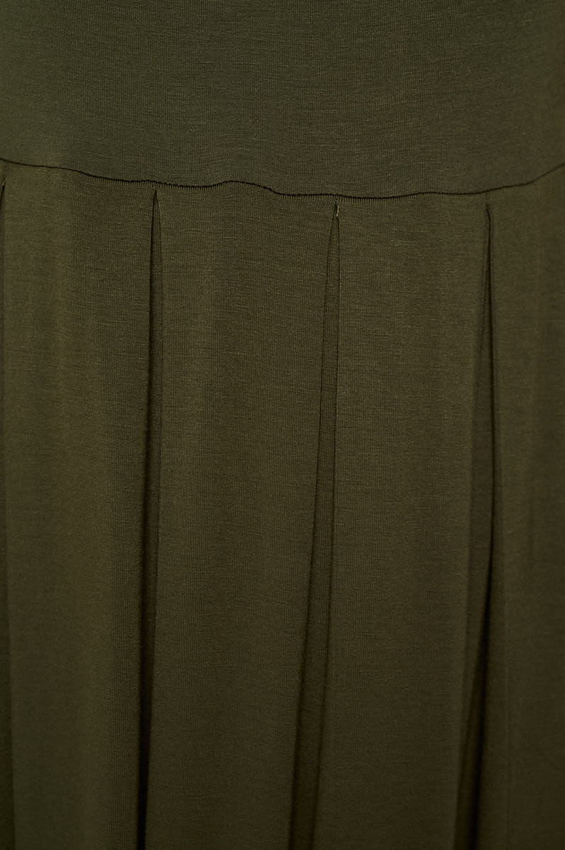 Image of West K Claris A - line Knit Dress with Pockets Olive