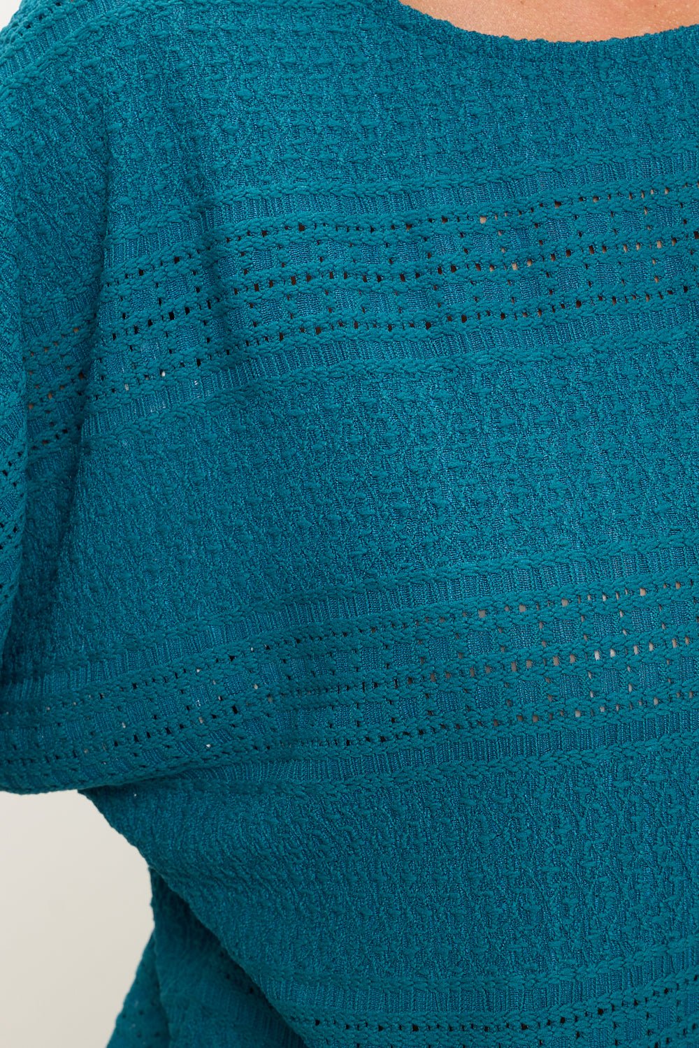 Image of West K Cora Dolman Sleeve Crochet - Inspired Blouse Teal