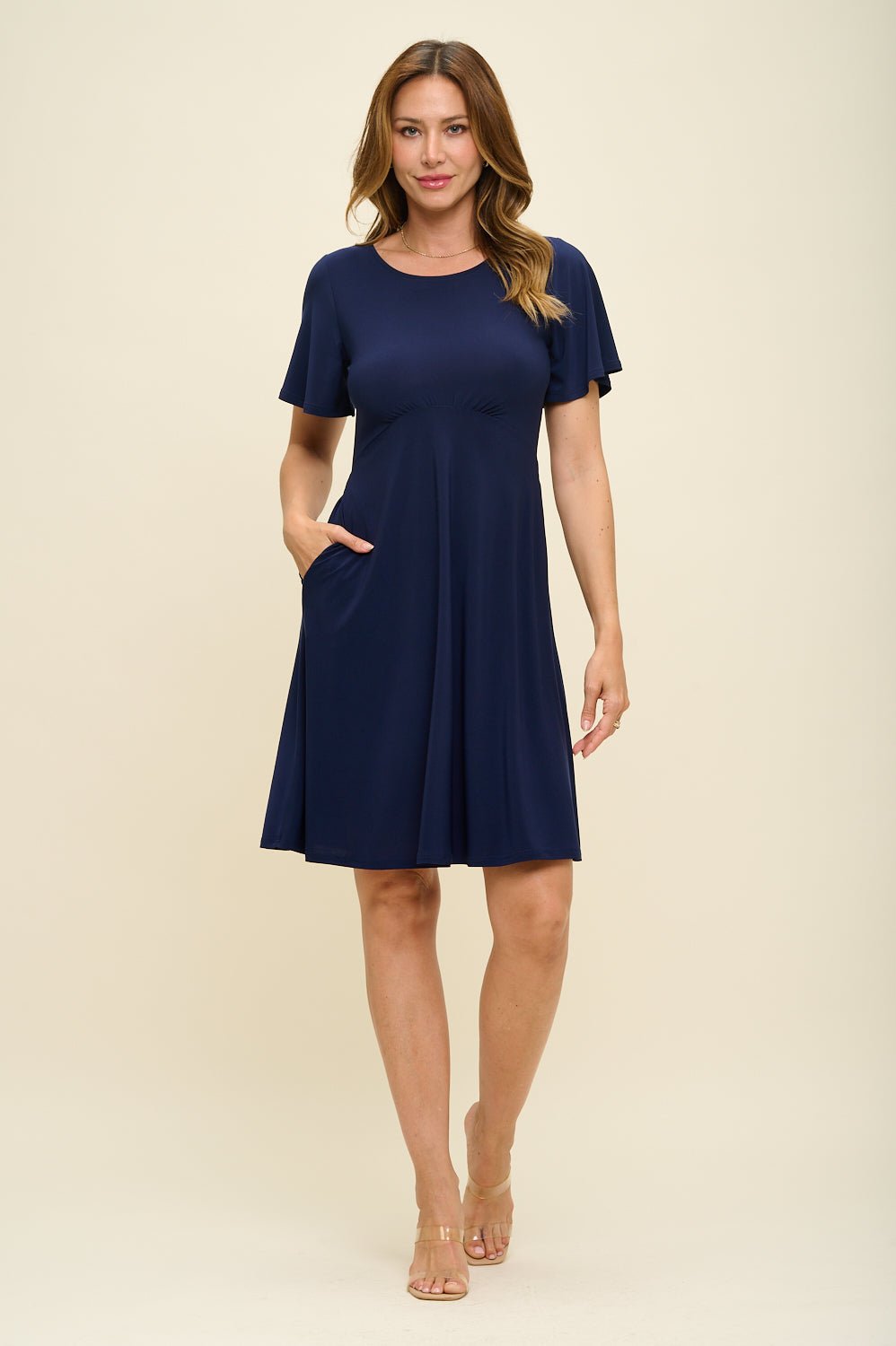 Image of West K Elli High - Waist Mini Dress Navy