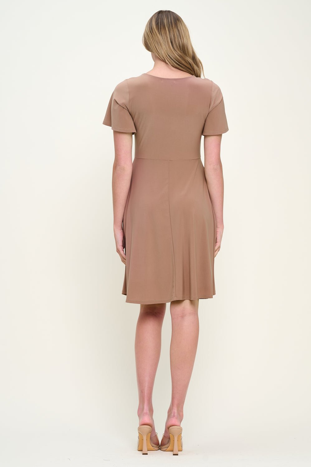 Image of West K Elli High - Waist Mini Dress Taupe