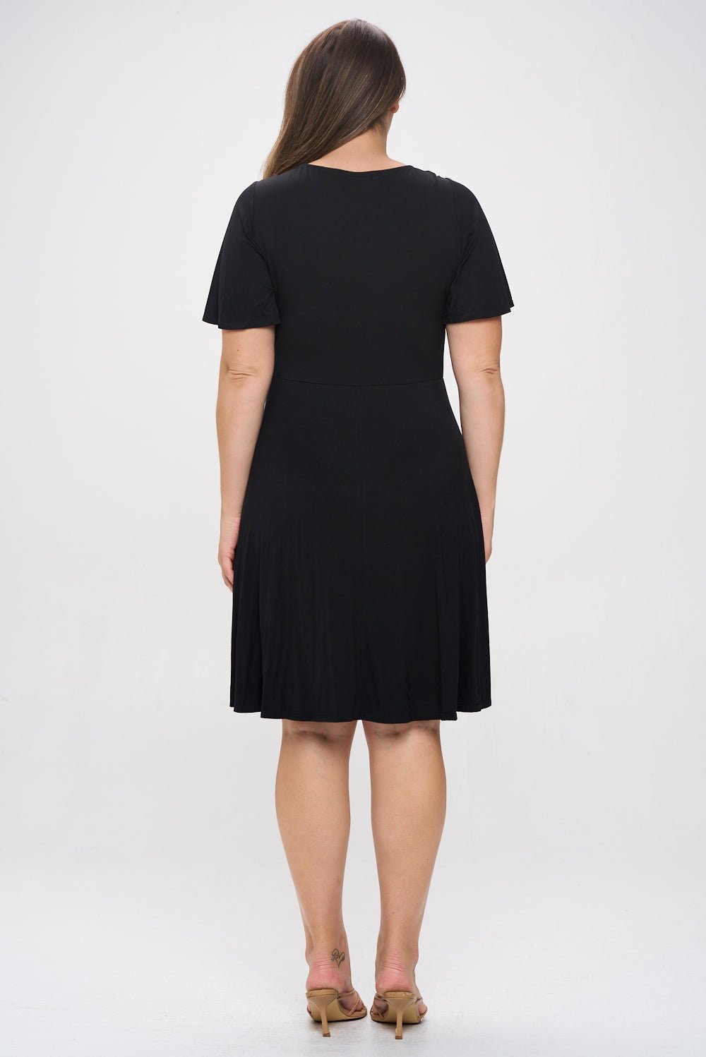 Image of West K Elli Plus Size Short Sleeve Dress Black