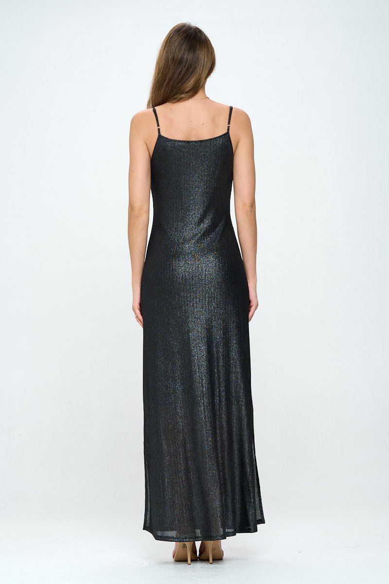 Image of West K Gemma Shimmer Maxi Dress Black Shimmer