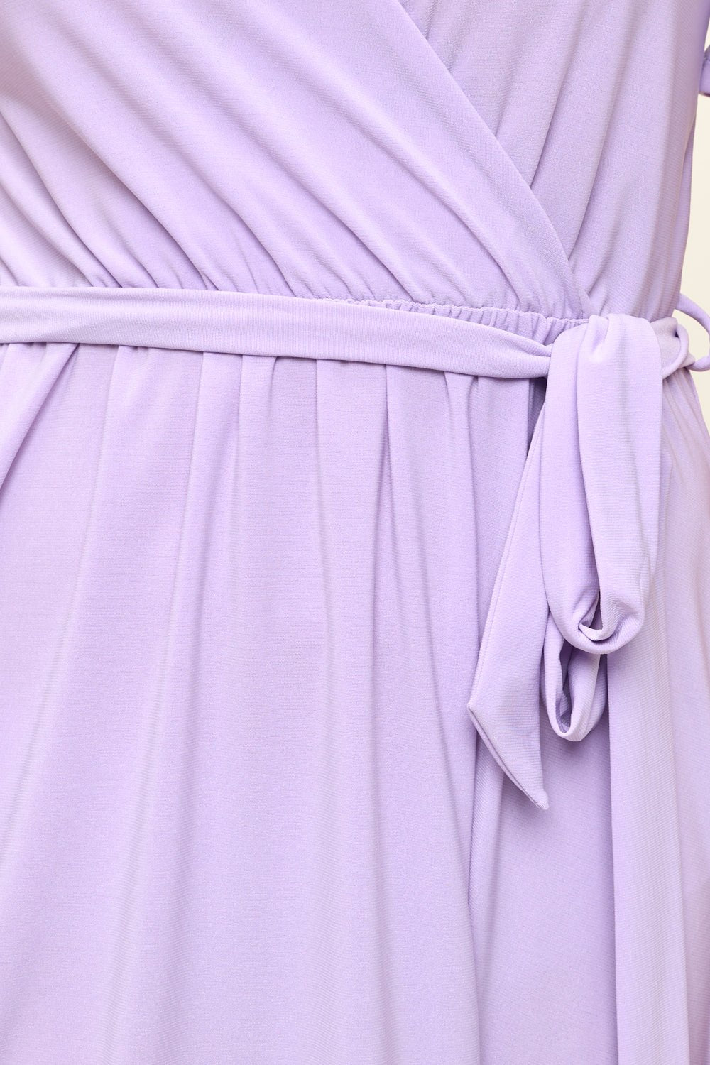 Image of West K Georgia Faux Wrap Knit Dress Lavender