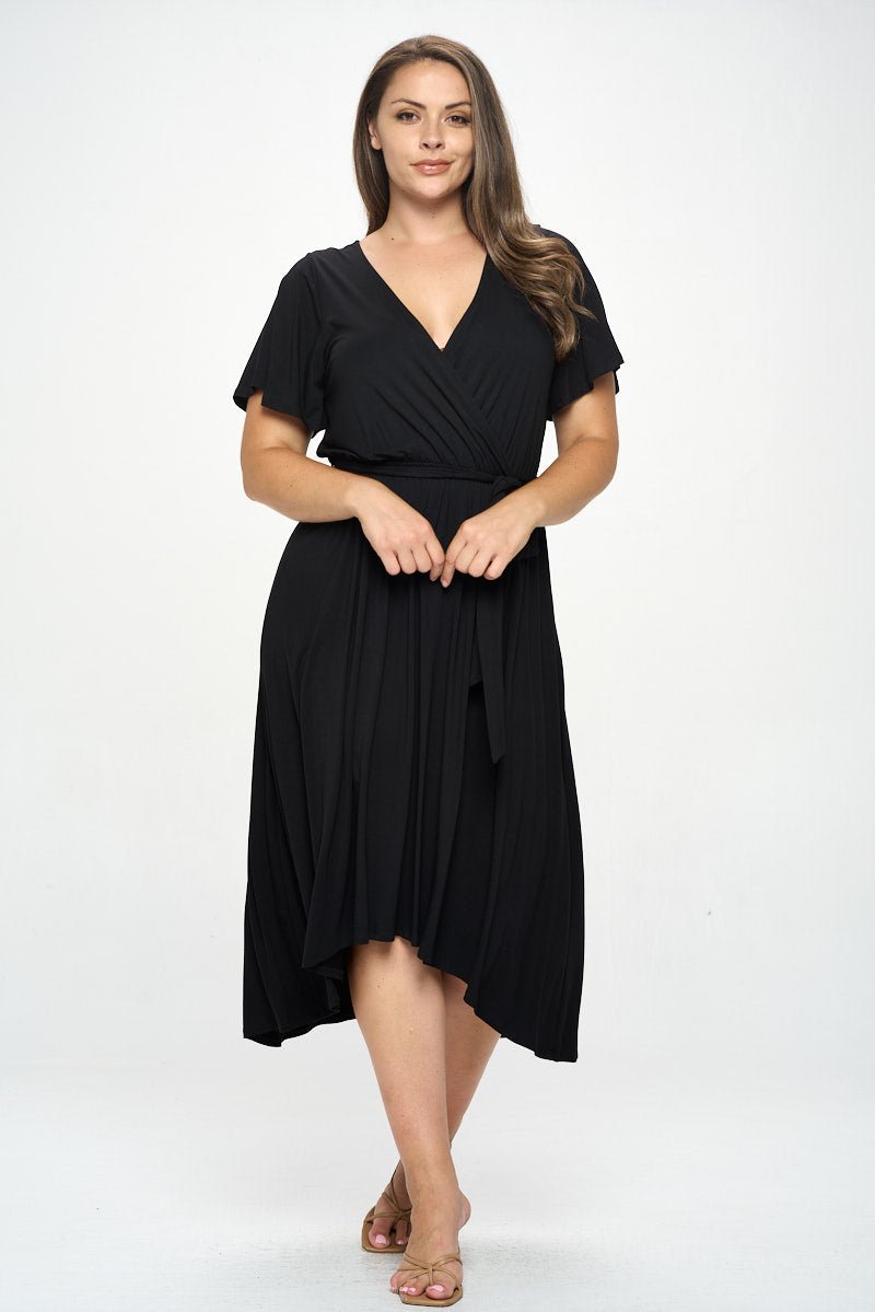 Image of West K Georgia Plus Size Wrap Dress Black