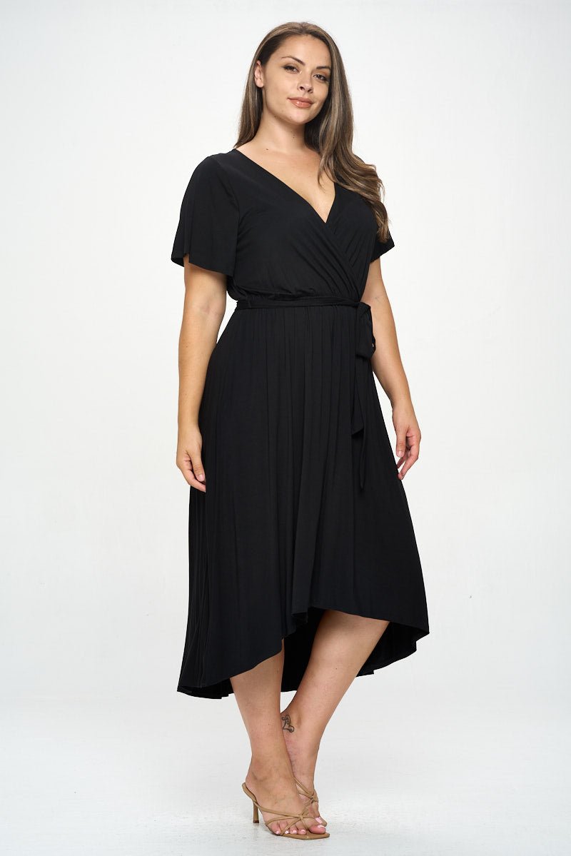 Image of West K Georgia Plus Size Wrap Dress Black