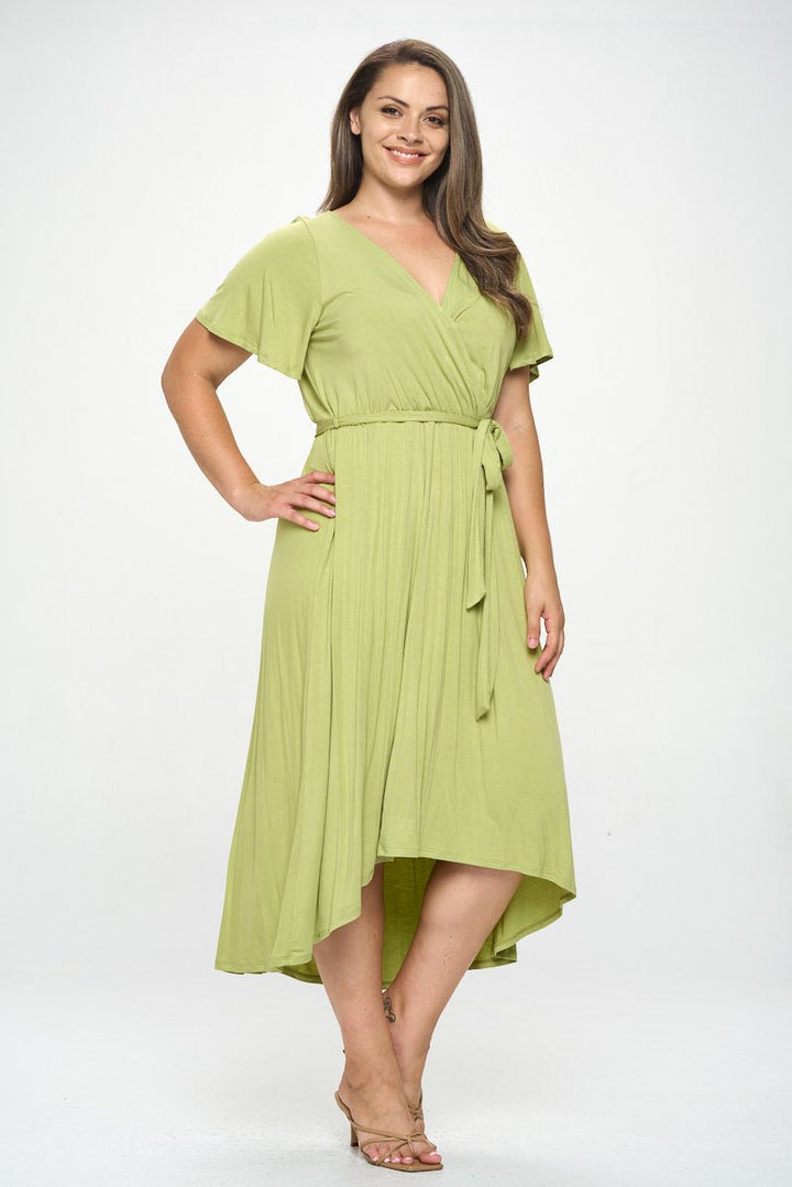 Image of West K Georgia Plus Size Wrap Dress Sage