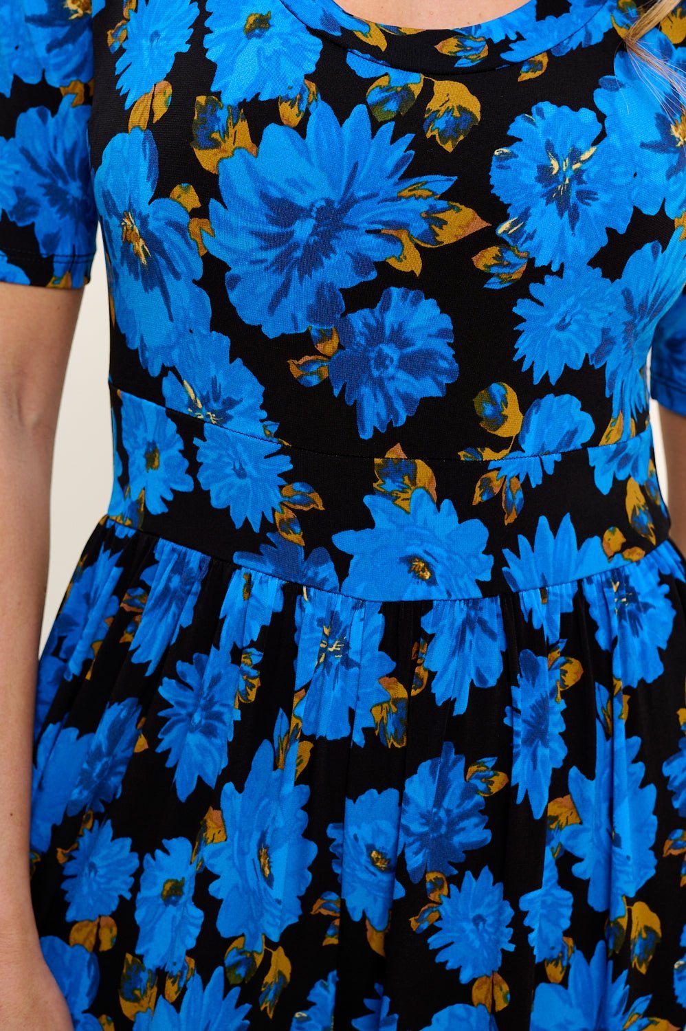 Image of West K Jana Printed Knit Jumpsuit Royal Floral
