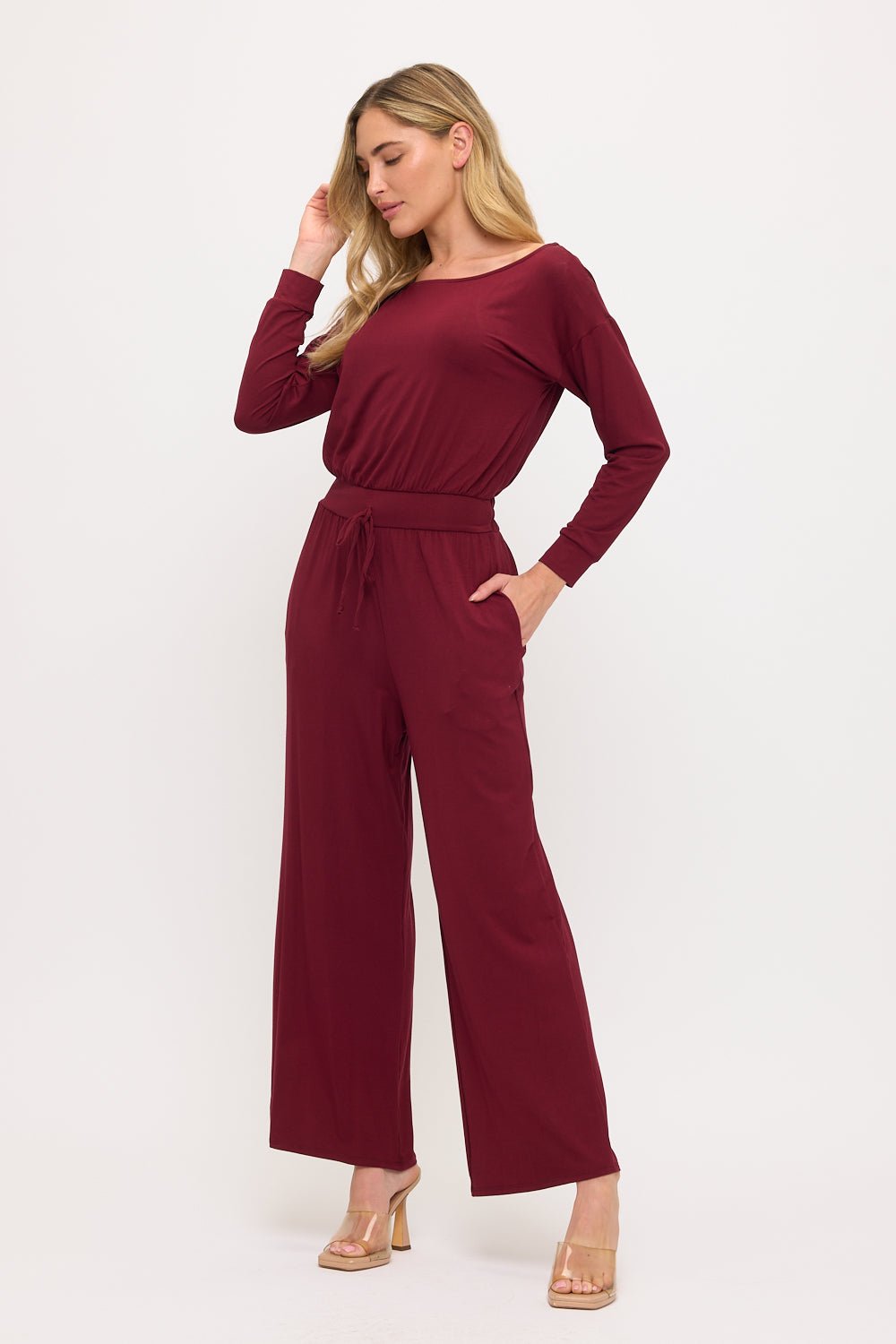 Image of West K Jane Jumpsuit Wine