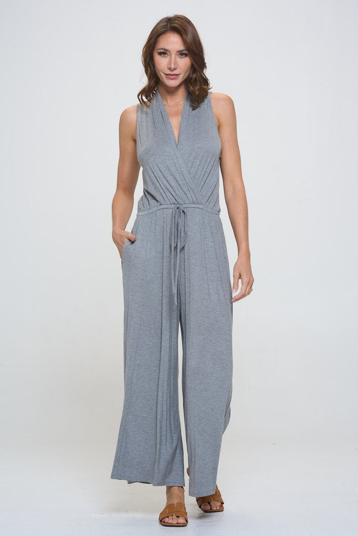 Image of West K Jillian Sleeveless Jumpsuit Heather Gray