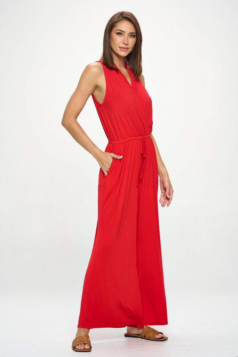 Image of West K Jillian Sleeveless Jumpsuit Red