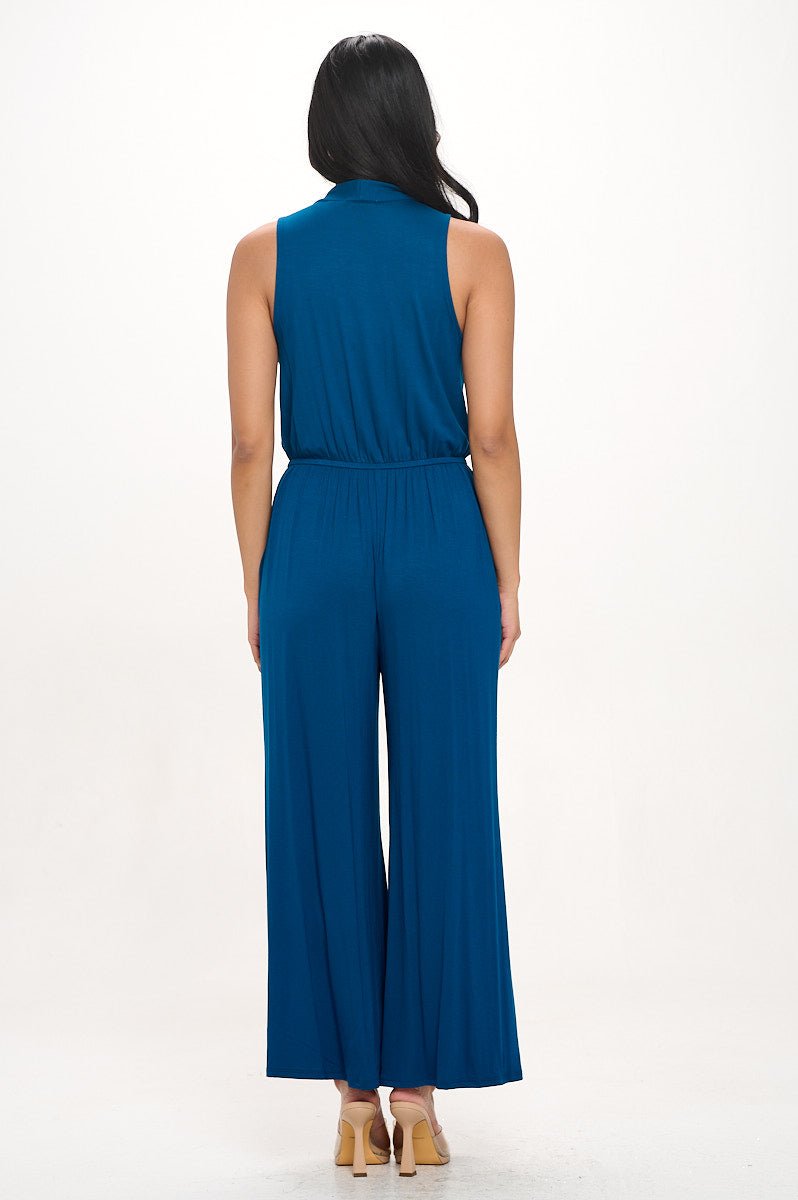 Image of West K Jillian Sleeveless Jumpsuit Teal Blue