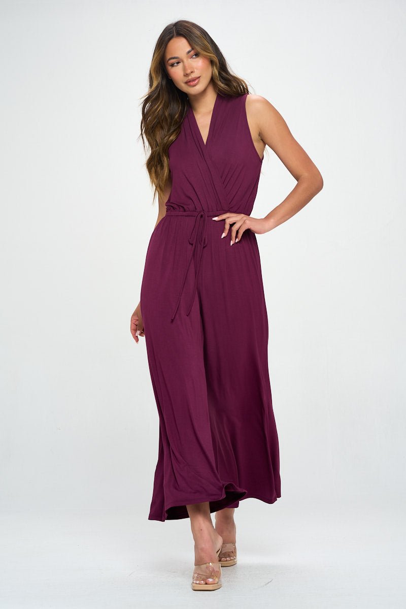 Image of West K Jillian Sleeveless Jumpsuit Wine