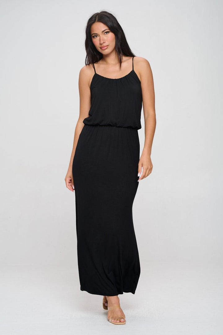 Image of West K Journey Tank Elastic Waist Maxi Black