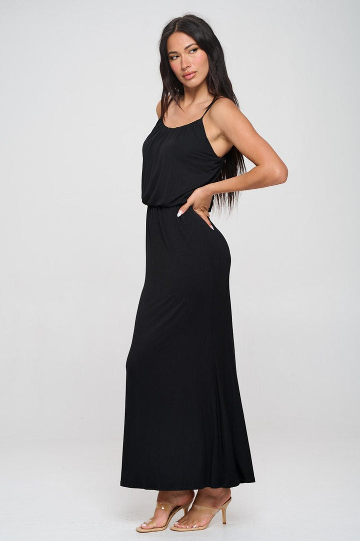 Image of West K Journey Tank Elastic Waist Maxi Black