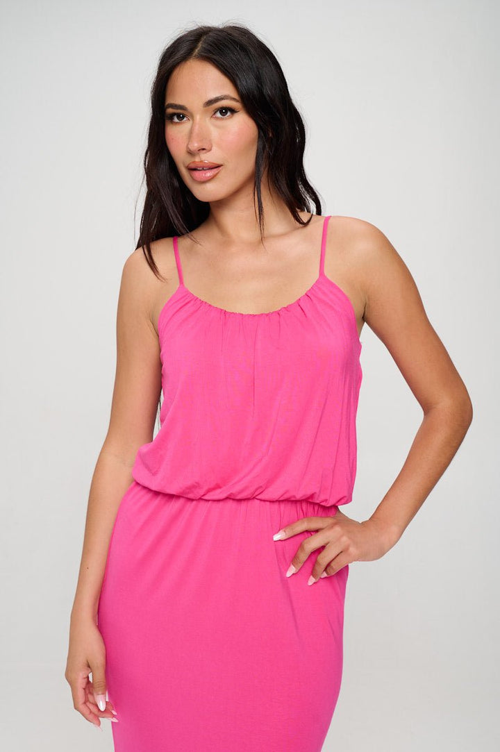 Image of West K Journey Tank Elastic Waist Maxi Hot Pink