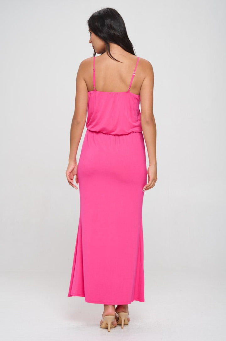 Image of West K Journey Tank Elastic Waist Maxi Hot Pink