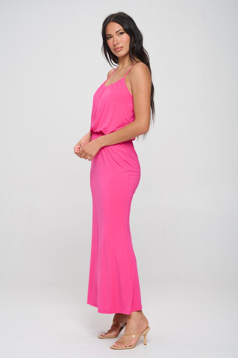 Image of West K Journey Tank Elastic Waist Maxi Hot Pink