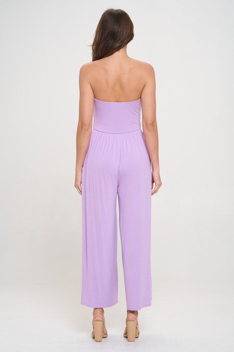 Image of West K Kara Strapless Knit Jumpsuit Lavender