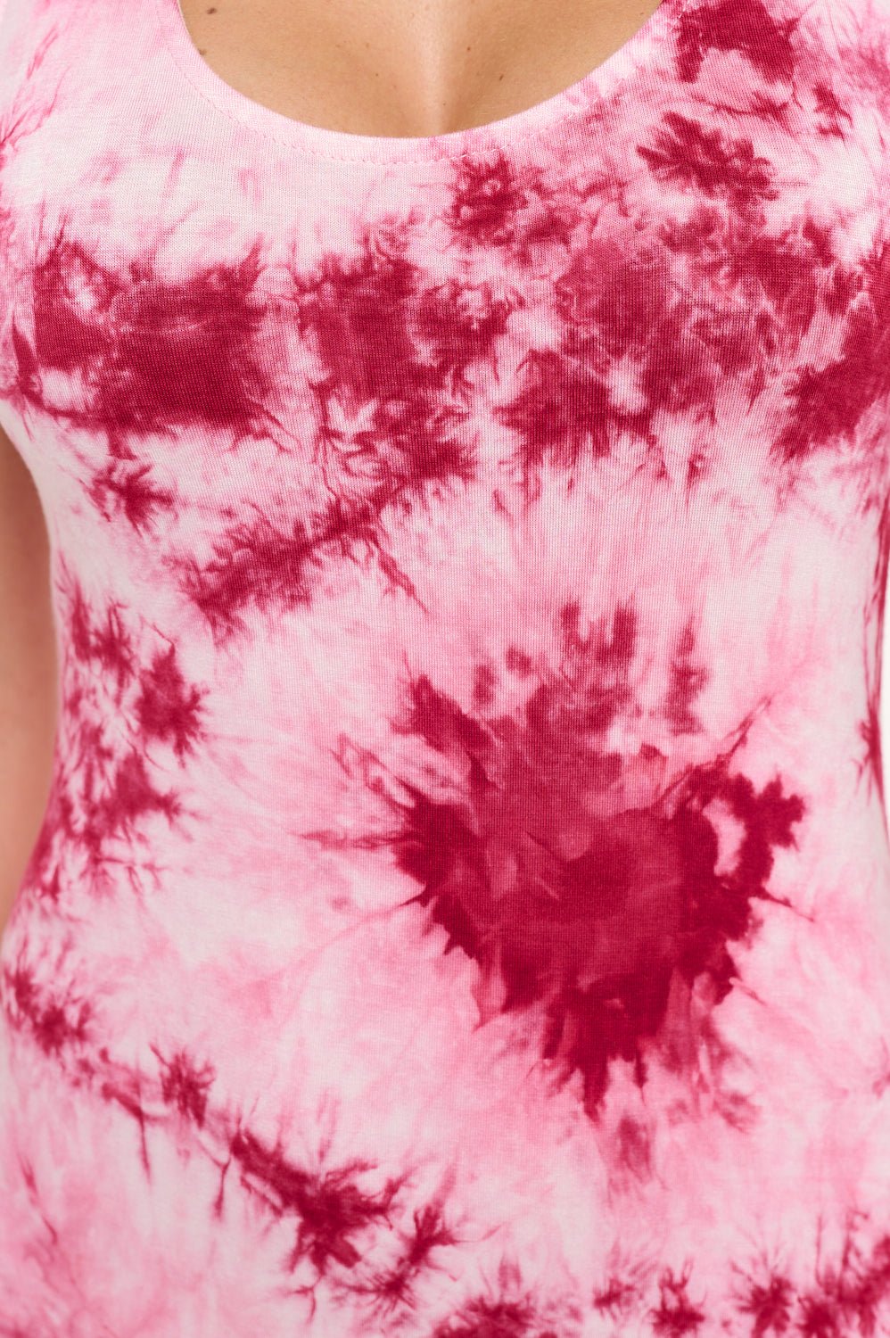 Image of West K Kelly Knit Racerback Maxi Dress Magenta Tie Dye