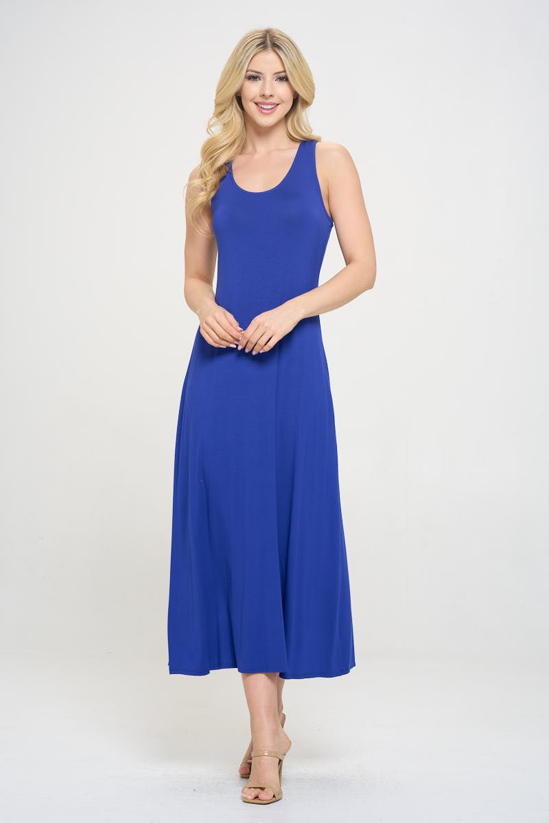 Image of West K Kelly Knit Racerback Maxi Dress Royal Blue