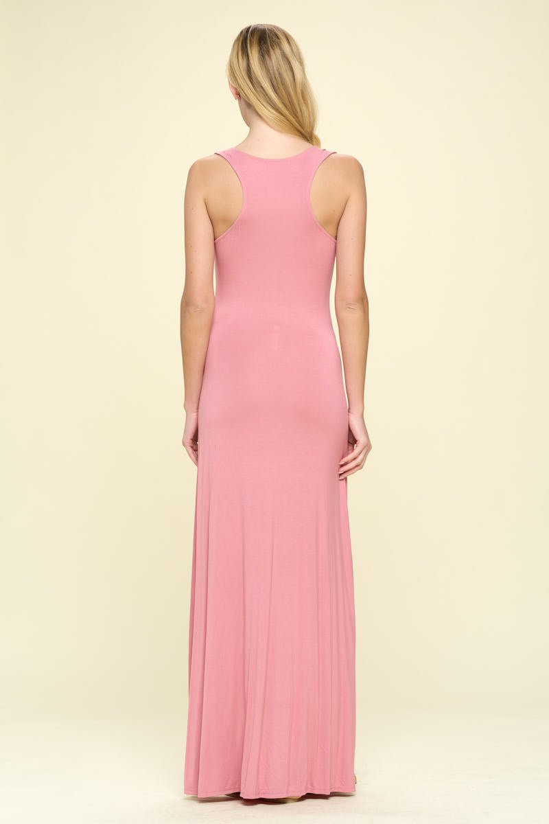 Image of West K Kelly Knit Racerback Maxi Dress Sea Pink