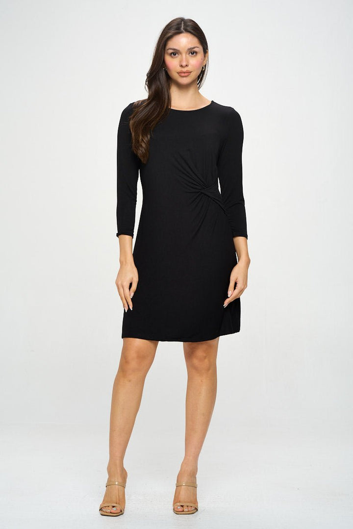 Image of West K Kelsey Side Ruched Dress Black