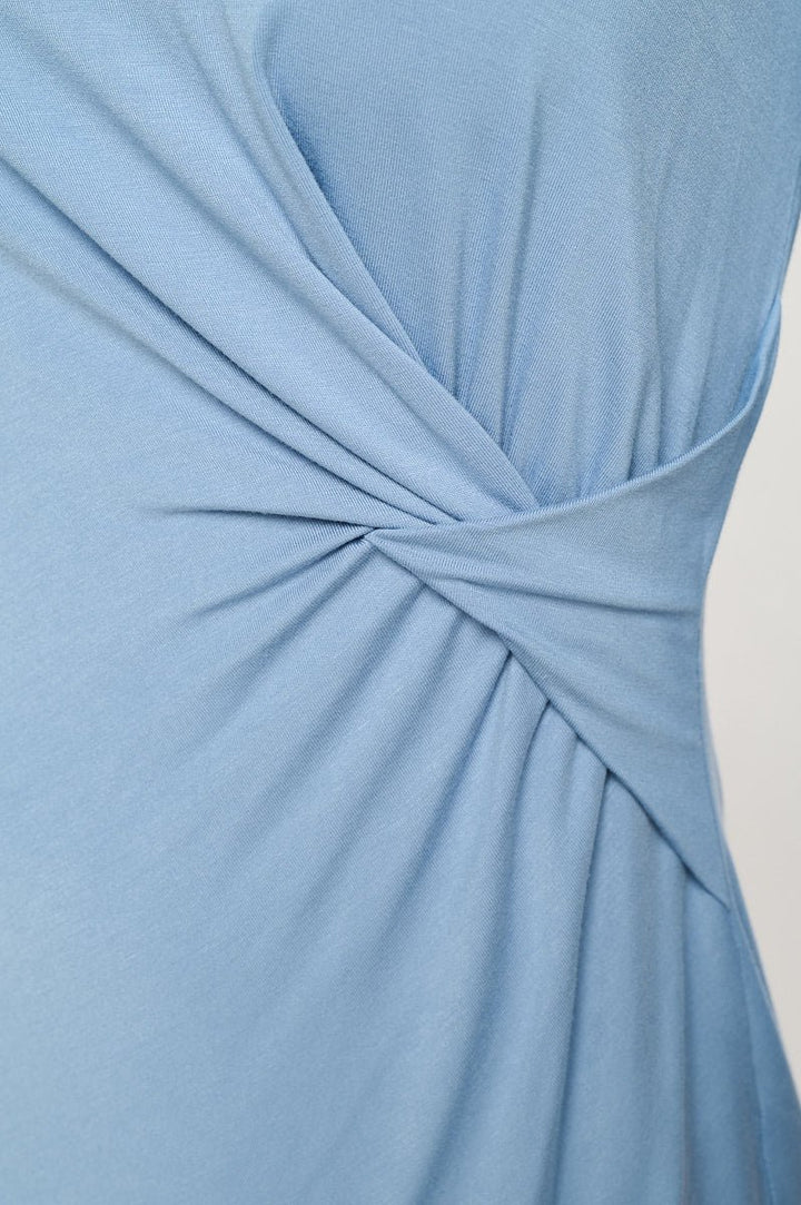 Image of West K Kelsey Side Ruched Dress Lt Blue