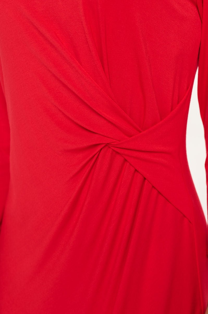 Image of West K Kelsey Side Ruched Dress Red