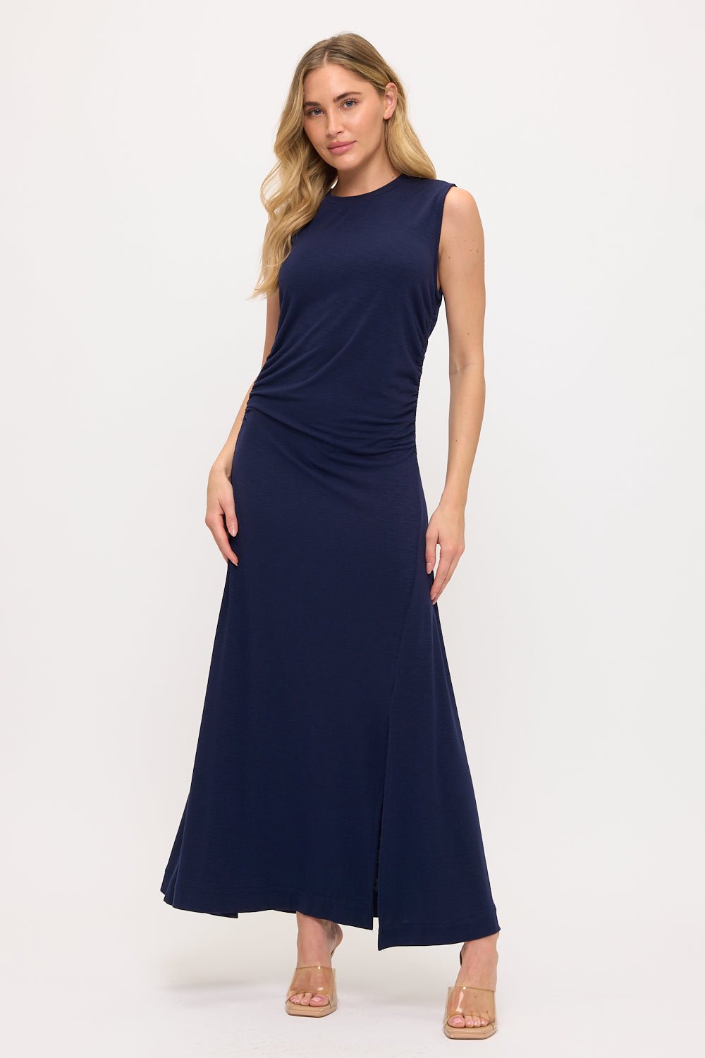 Image of West K Linnea Side - Tie Midi Dress Navy