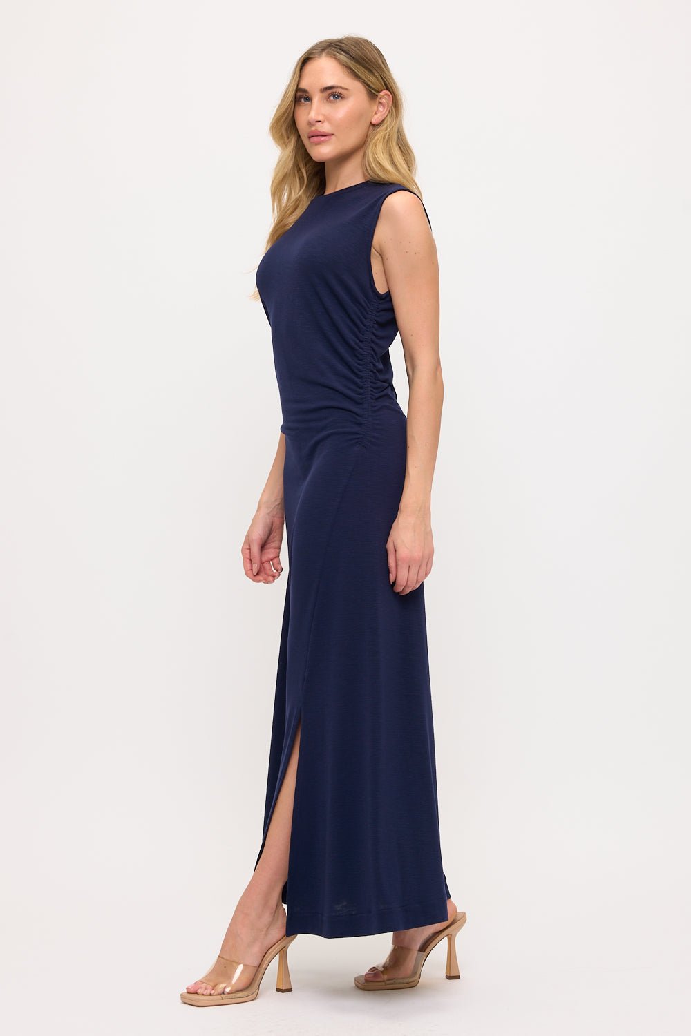 Image of West K Linnea Side - Tie Midi Dress Navy