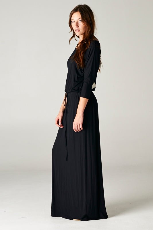 Image of West K Mackenzie Dolman Sleeve Boyfriend Knit Maxi Black