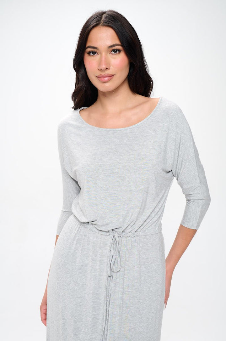 Image of West K Mackenzie Dolman Sleeve Boyfriend Knit Maxi Heather Grey