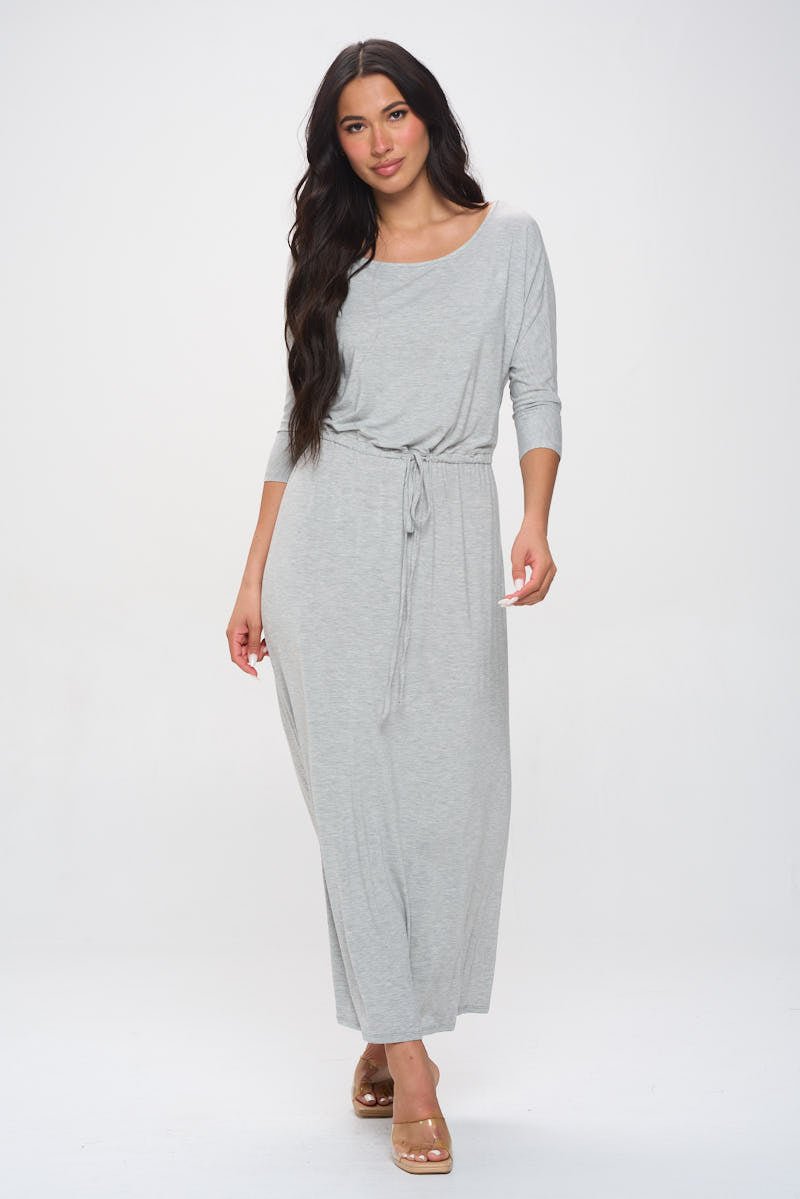 Image of West K Mackenzie Dolman Sleeve Boyfriend Knit Maxi Heather Grey