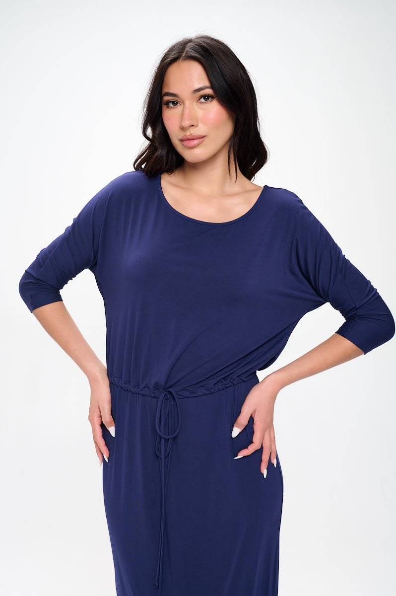 Image of West K Mackenzie Dolman Sleeve Boyfriend Knit Maxi Navy