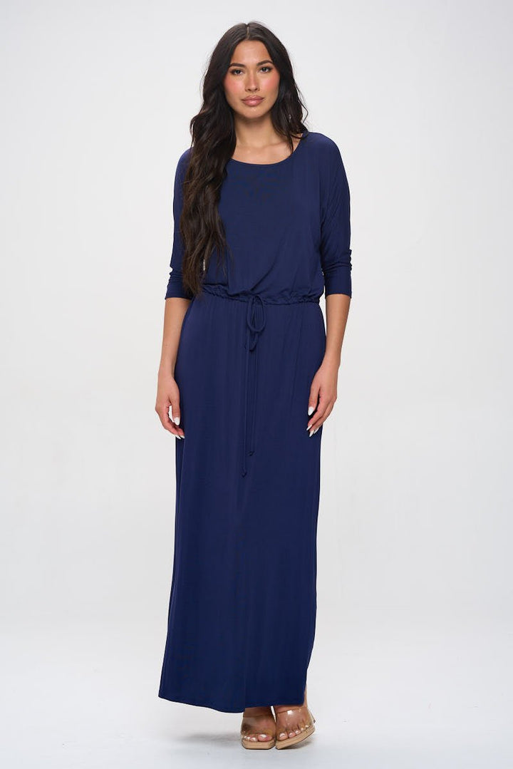 Image of West K Mackenzie Dolman Sleeve Boyfriend Knit Maxi Navy