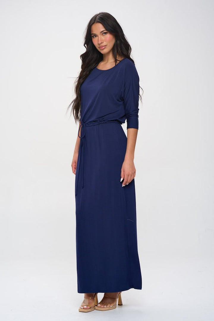 Image of West K Mackenzie Dolman Sleeve Boyfriend Knit Maxi Navy